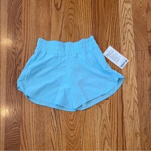 NWT Lululemon Track That 5" Mid-Rise Lined Shorts- Icing Blue, Size 8